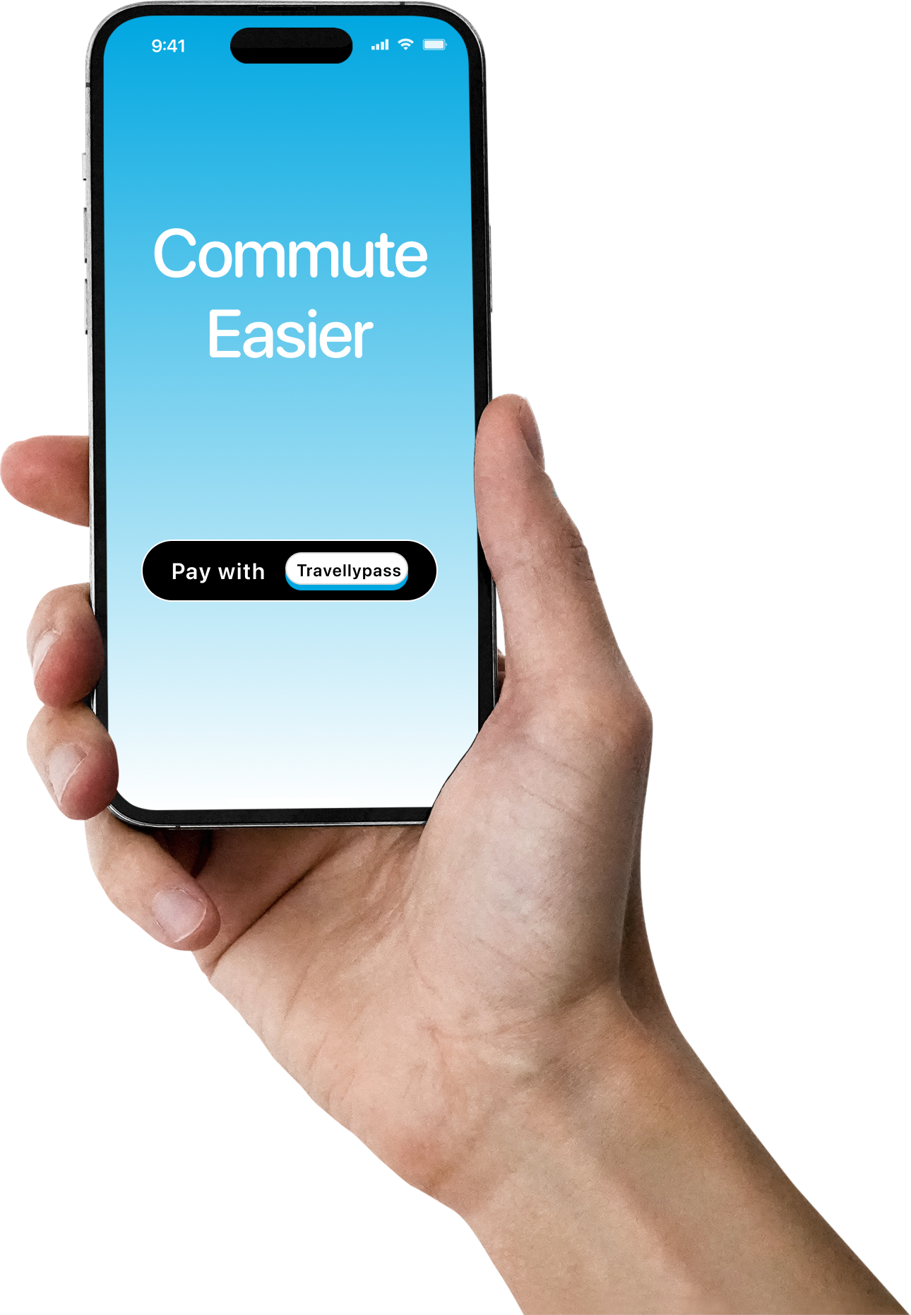 Travellypass mobile app showing Commute Easier interface